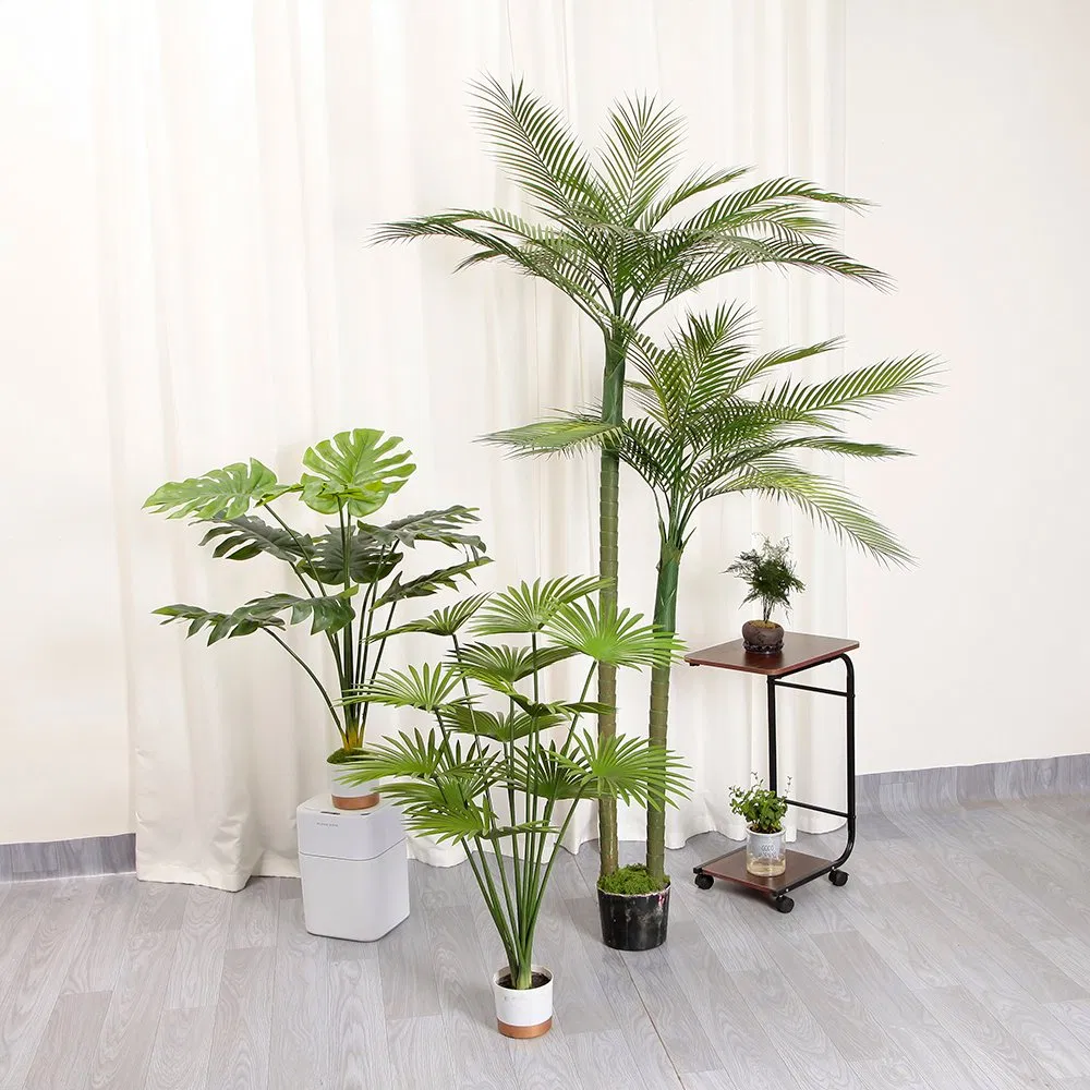 Artificial Alocasia Tree Potted Plants Plastic Bonsai Artificial Tree