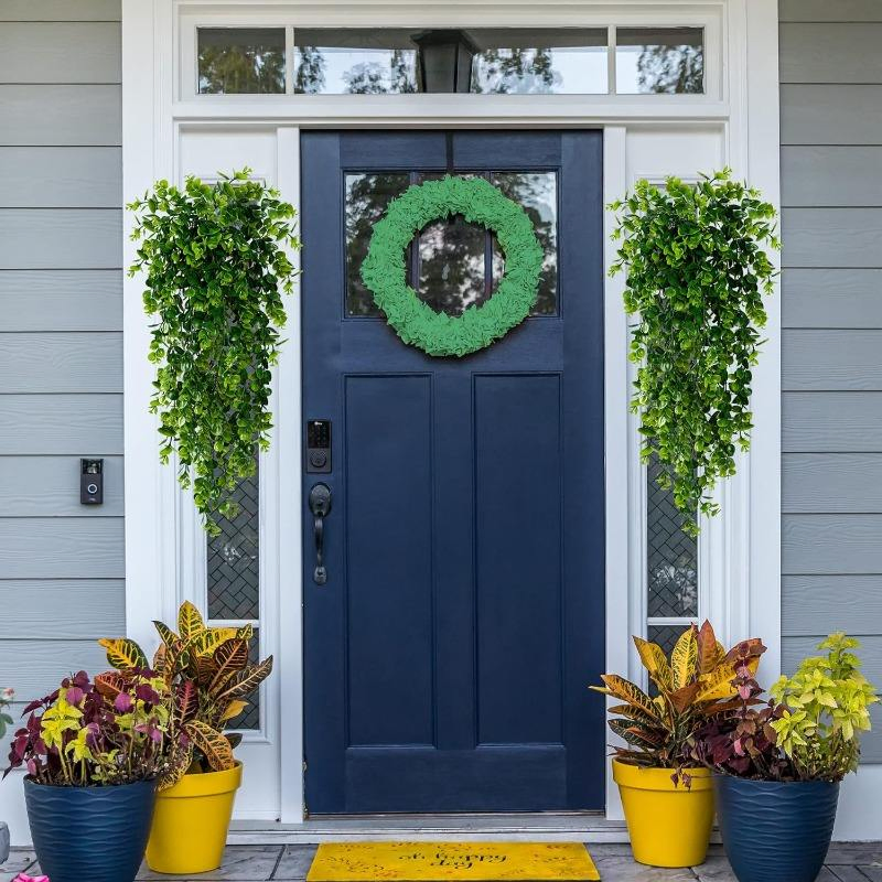 Great Quality High-Strength Plastic Real Touch Eucalyptus Lifelike Hanging Outdoor Decor Artificial Plant