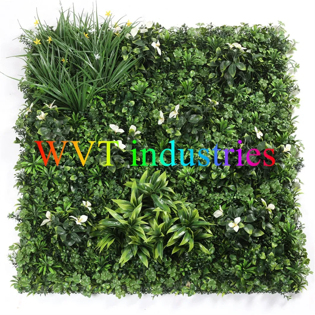 Anti UV Fire Retardant Artificial Boxwood Foliage IVY Leaf Vertical Garden Green Wall Fence