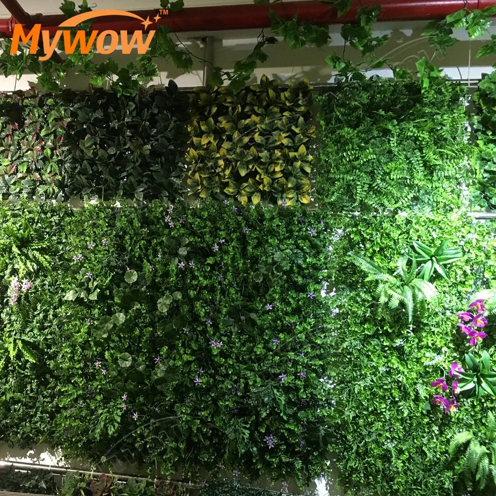 Landscaping Anti-UV Eco-Friendly Artificial Grass Panels Green Wall Hanging Synthetic Plants Artificial Plants