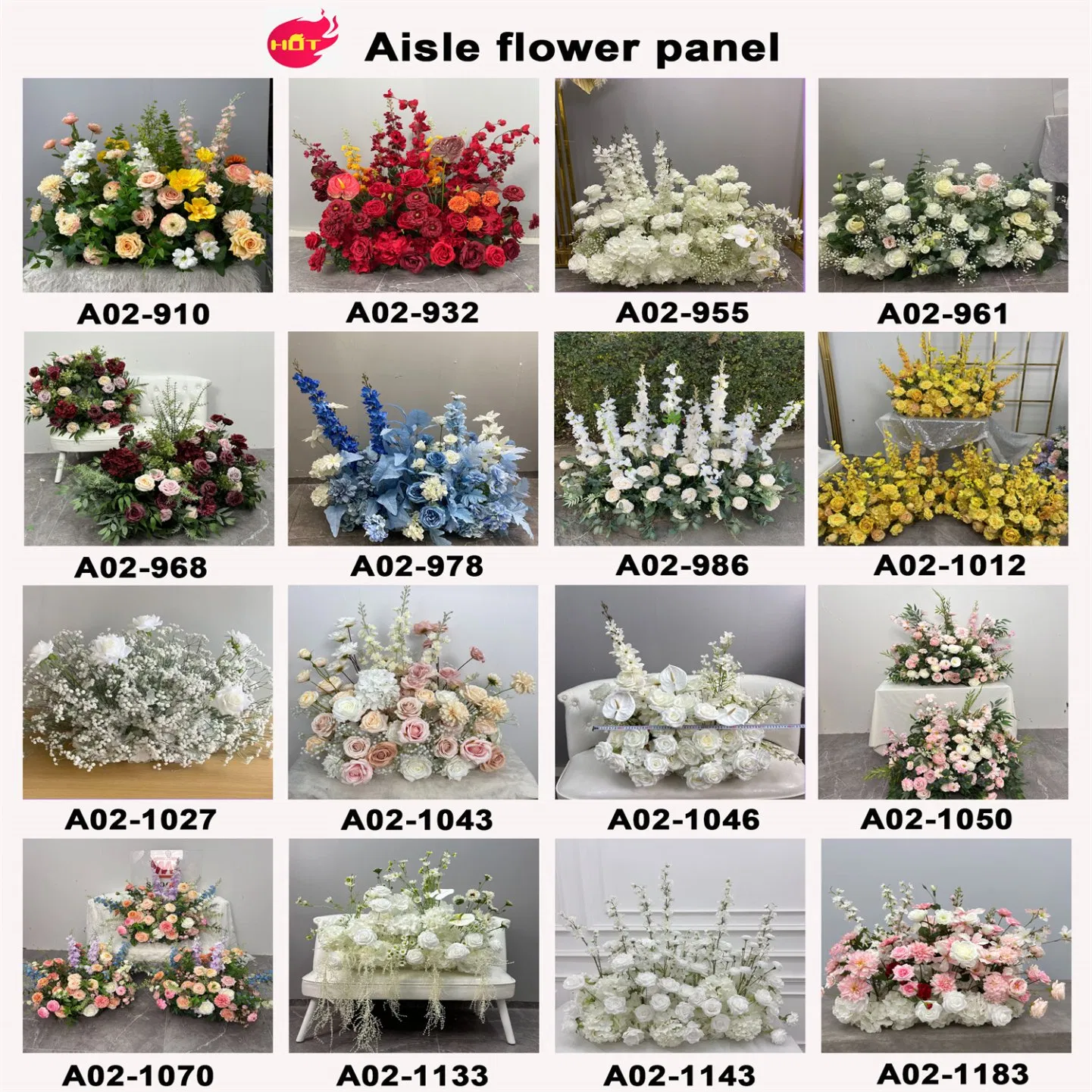 Smooth Custom-Made Luxury Silk Floral Arrangements Artificial Flowers for Wedding Arch Decorations