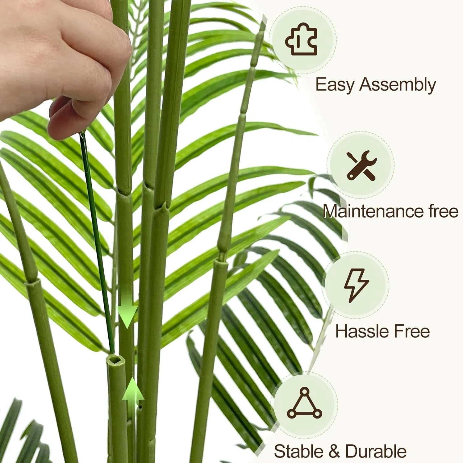 High Quality Faux Artificial Palm Tree Plants in Pot for Indoor Outdoor Modern Decoration