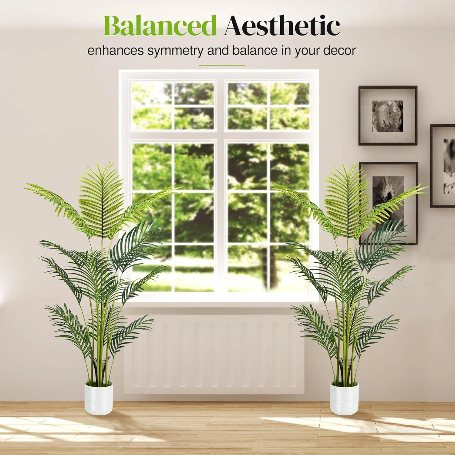 UV Protected High Simulation Artificial Plant Faux Palm Tree Decor