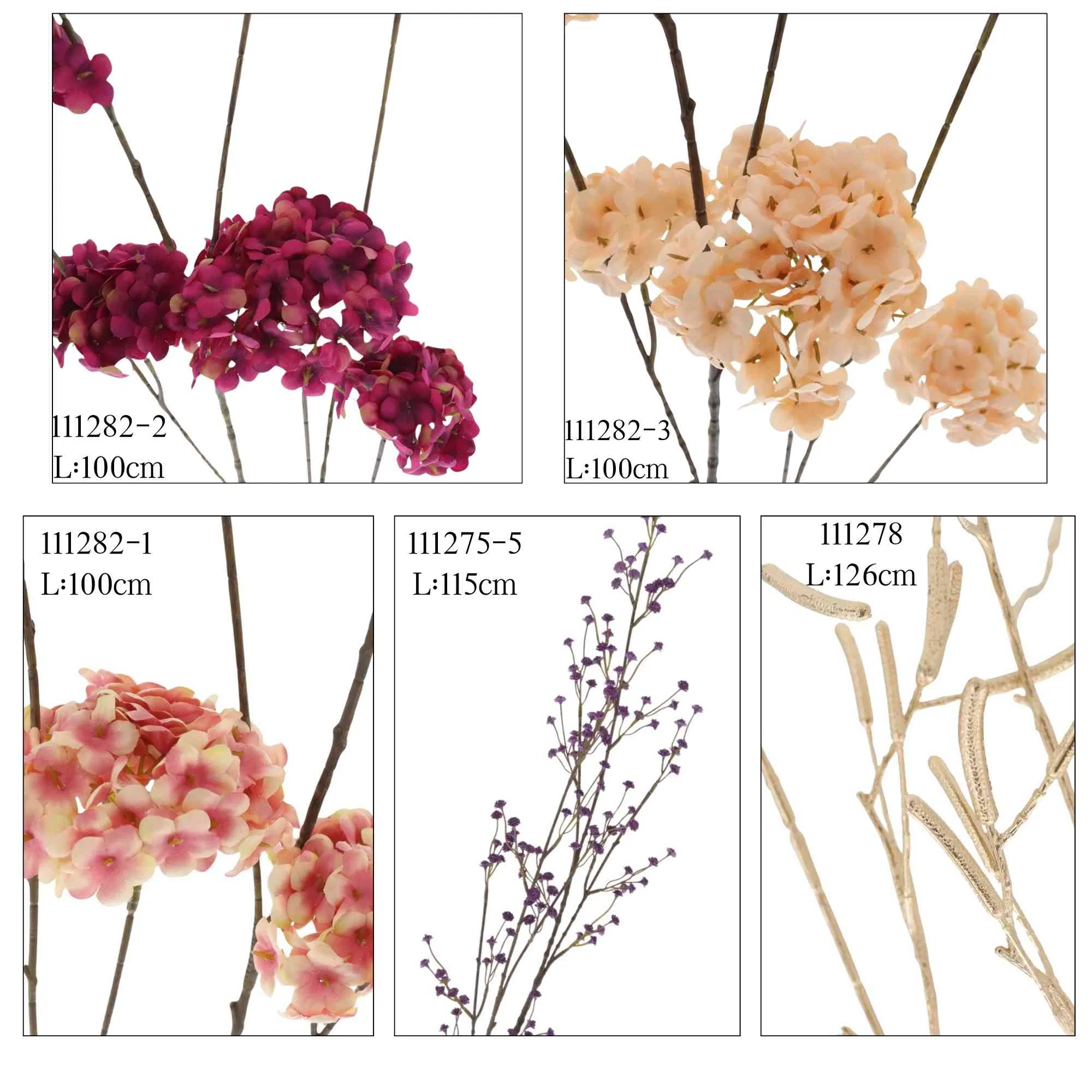 Wholesale Artificial Bushes for Garden Faux Flora Silk Flowers Plastic Flower Arrangements