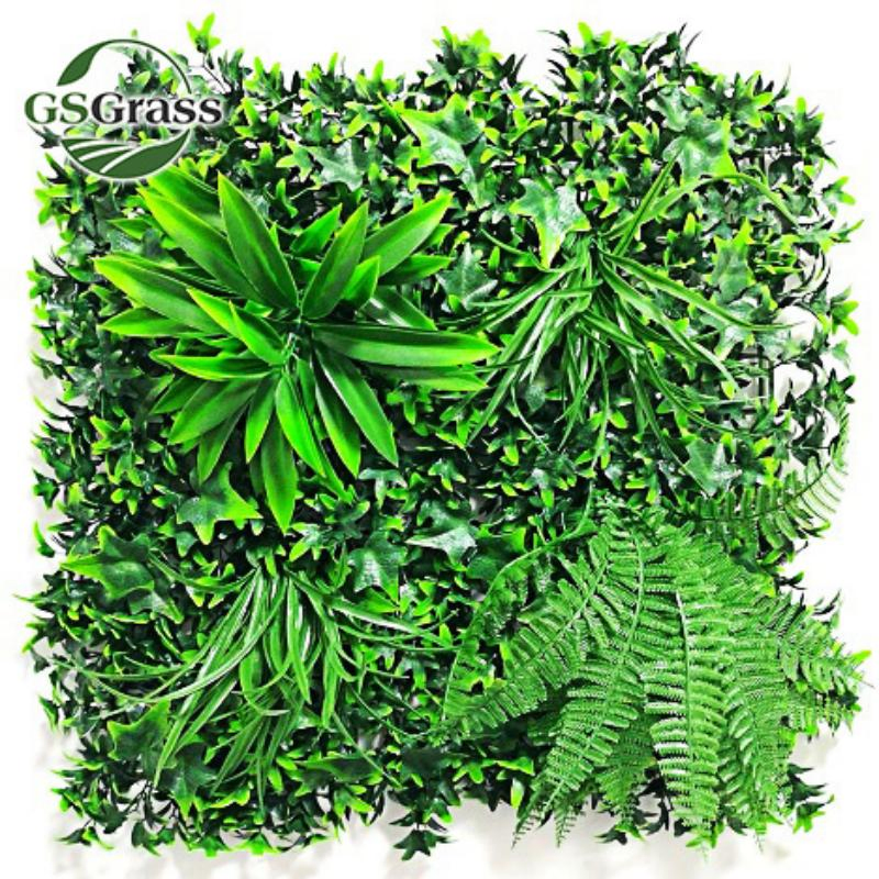 UV Protected Wholesale Decorative Green Artificial Plant Wall Boxwood Hedge for Outdoor