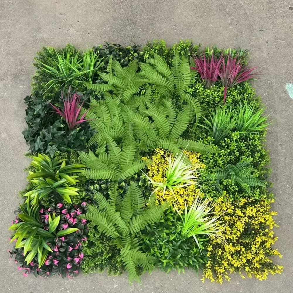 UV Certified Artificial Tropical Green Moss Grass Wall Indoor Plastic Green Wall Flower Type Plant Floor Artificial Plant