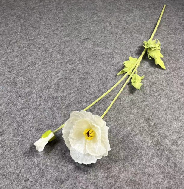 4PCS Artificial Poppy Silk Flowers Faux Corn Poppy Flowers for Home Decor and Wedding Arrangement and Table Centerpiece Room Decor