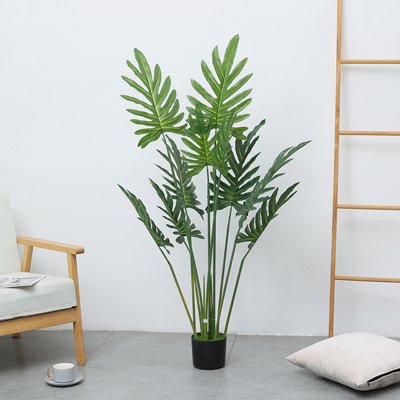 Artificial Spring Taro Leaves Water Taro Leaves Large Bonsai Decoration Green Landscape Decoration Leaves Indoor Tree