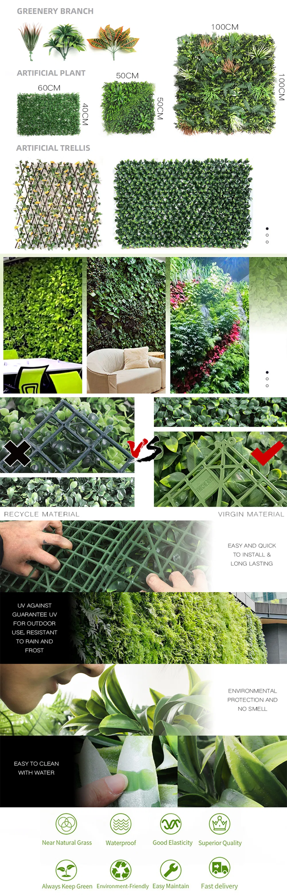 Artificial Moss Wall Decor
