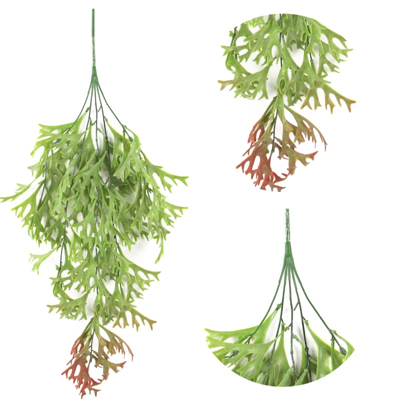 Indoor Outdoor Anti-UV Green Leaves Wall Hanging Indoor Home Flower Artificial Plants