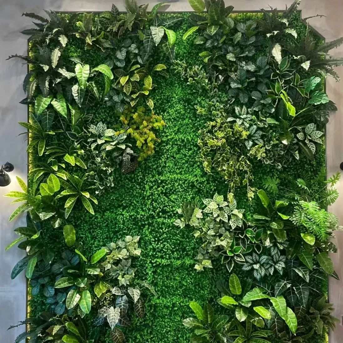 Garden Decor 3D Fake Boxwood Hedge Vertical Grass Wall Plants Backdrop UV Protected Green Artificial Grass