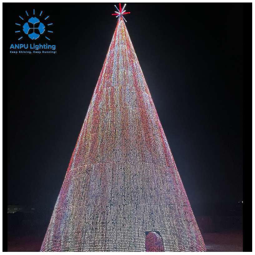Customizable Large-Scale Lighted Giant Christmas Tree for Shopping Malls &amp; Theme Parks 50m Giant Christmas Tree
