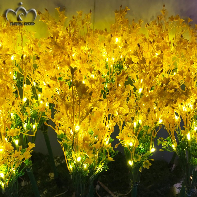 Single Rape Flower Commercial Landscape Illumination Arrangement Silk Flower Wedding Beautiful Artificial Flowers