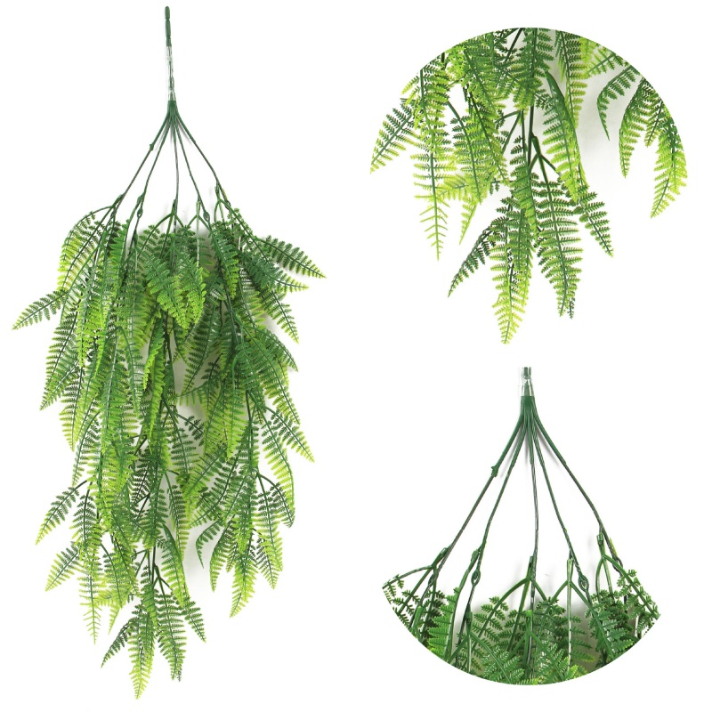 Indoor Outdoor Anti-UV Green Leaves Wall Hanging Indoor Home Flower Artificial Plants