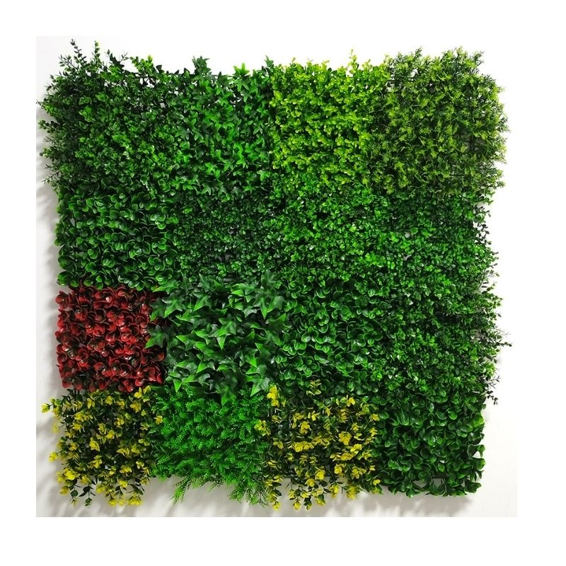 Artificial Moss and Plant Mixed Wall Panel for Interior Design