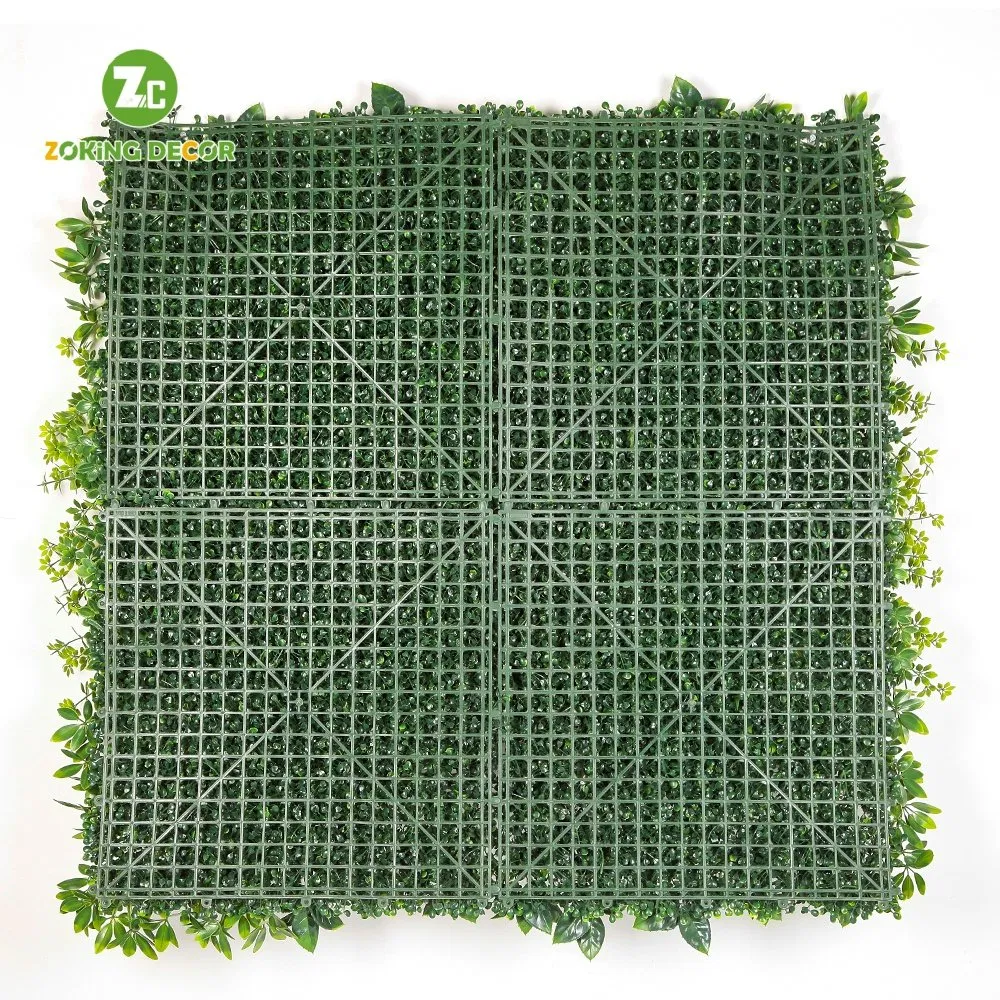 Zc Square Artificial Green Moss Wall High Quality Plastic Plant Panel for Vertical Garden Wall Decoration