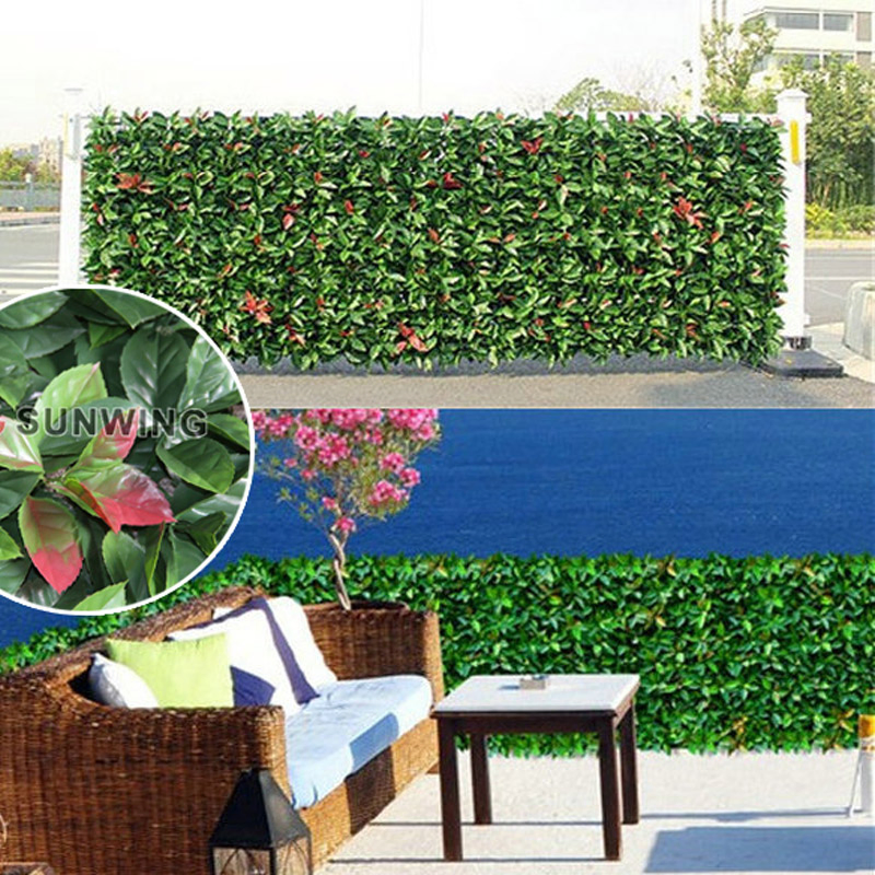 Orange Leaves Artificial Fence Hedge Artificial Fence IVY Hedge Mat