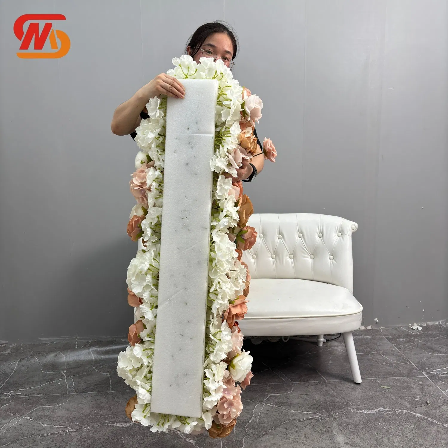 Smooth Factory Made Artificial Silk Brown Floral Arrangement Table Runner Dusty Rose Table Runner Hanging Flowers Wedding Arch