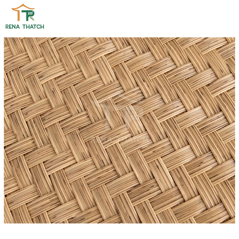 Recyclable Artificial Plastic Bamboo Synthetic Rattan Weaving Sheet Weave Rattan Mat