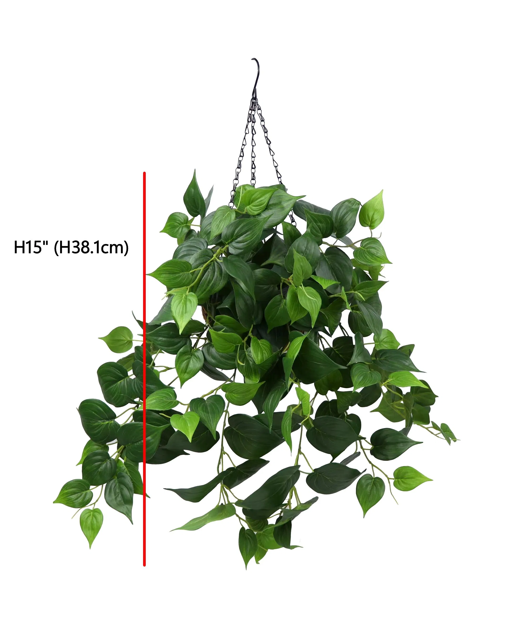 Artificial Home Outdoor Decoration Hang-Decoration Hanging Basket Faux Philo Green Plants