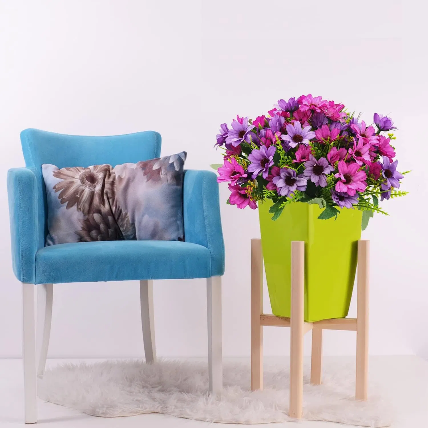 Artificial Wildflowers Fake Daisy Silk Faux Flowers with Stems Arrangements