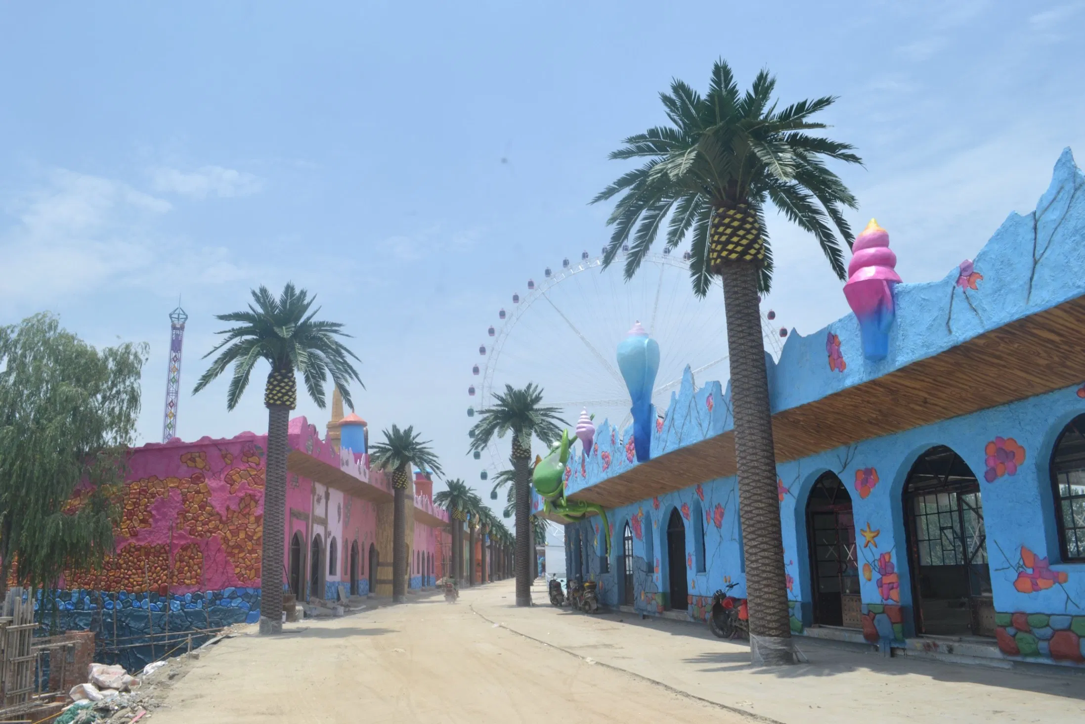 UV Protected Seaweed Trees Artificial Palm Trees Large Outdoor Artificial Coconut Plants