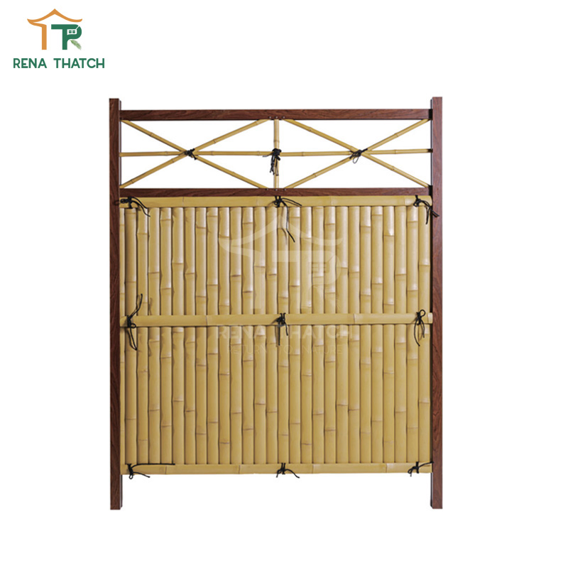 Forever Fire Resistant Plastic Bamboo Gate Artificial Bamboo Fence Faux Bamboo Privacy Fence Ceiling Cover Decoration for Garden