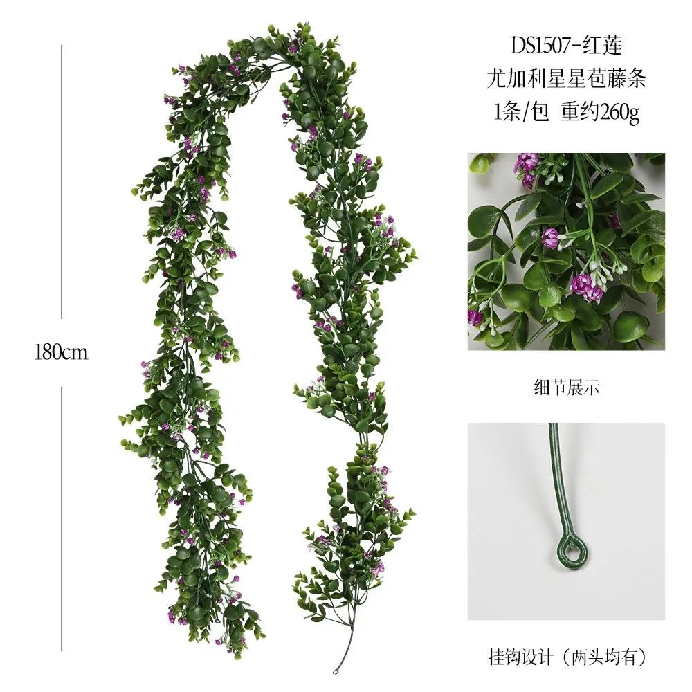 Silk Artificial Hanging Vine Greenery Artificial Plant with Eucalyptus Leaves