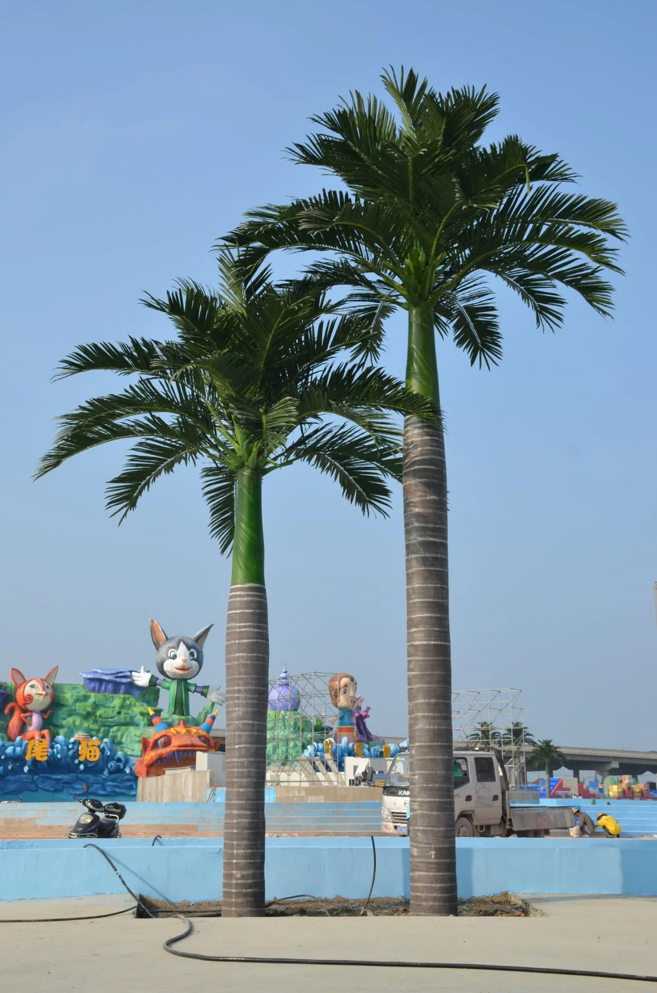 Custom Tropical Faux Big Outdoor Tree 3-15m Large Artificial Coconut Palm Tree