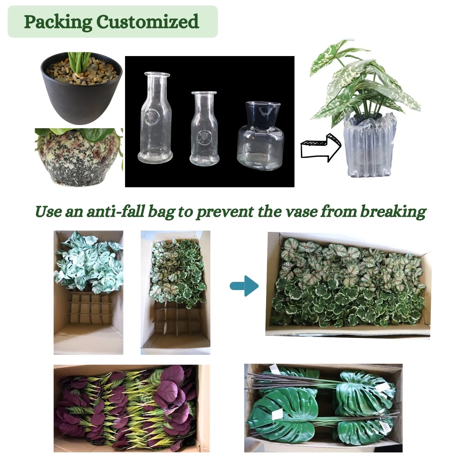 Decorative Plants Decoration on Wedding Garden Hanging Plant Artificial Ferns Plants