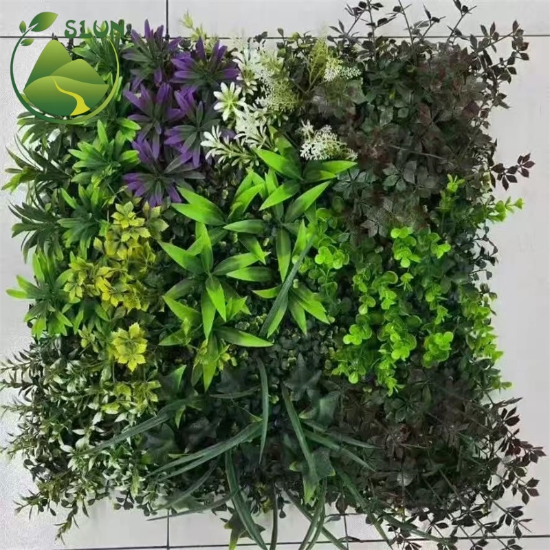 Home Outdoor Garden Decor UV Protected UV Resistant Plastic Green Grass Wall