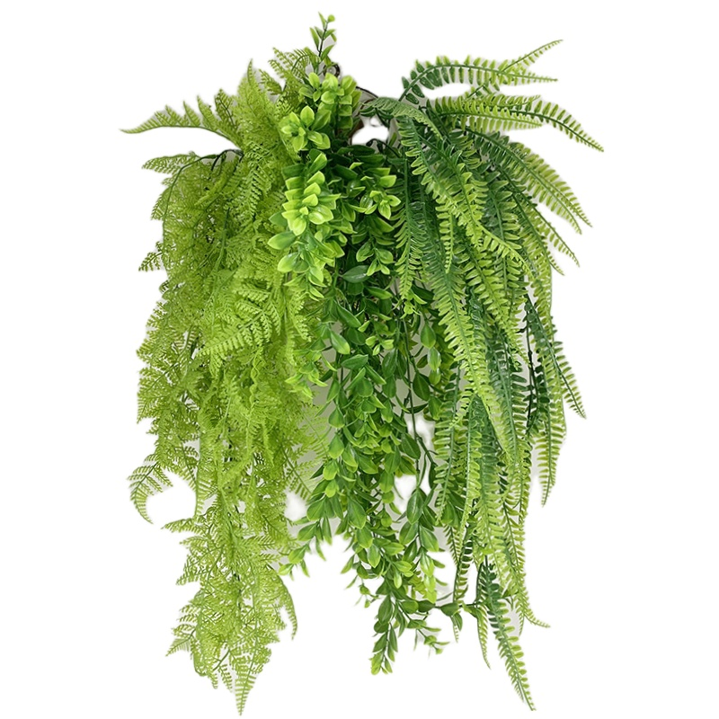 Indoor Outdoor Anti-UV Green Leaves Wall Hanging Indoor Home Flower Artificial Plants