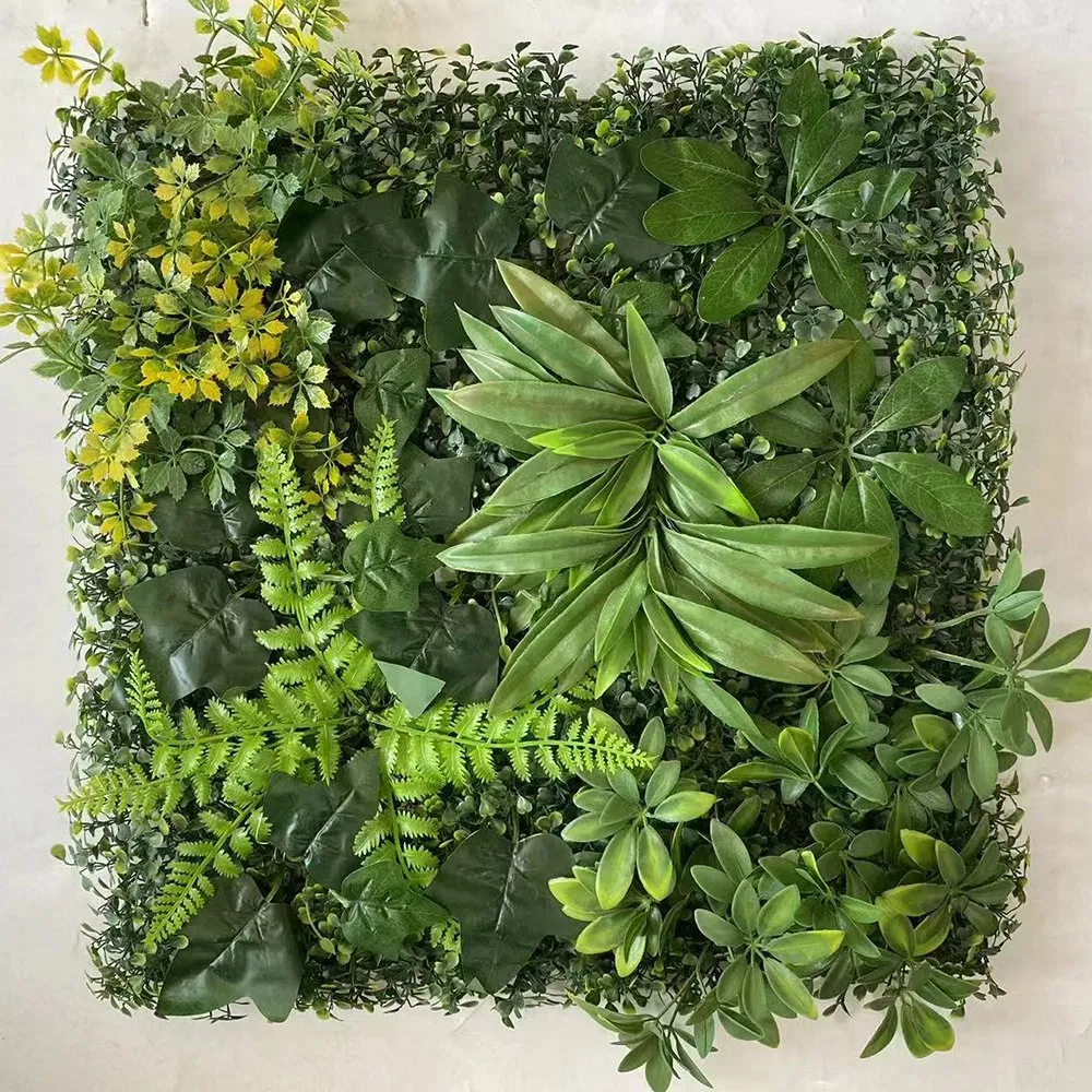 Plastic Vertical Garden Decor Artificial Plant Hedge Panel Type of Putting Green Wall