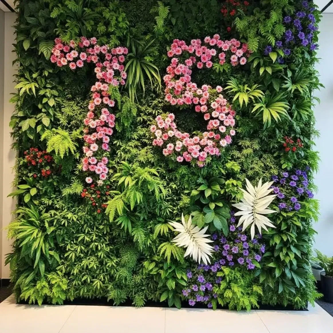 Green Preserved Moss Wall Custom Vertical Garden Hedge Fence Wall Artificial Green Plant Wall