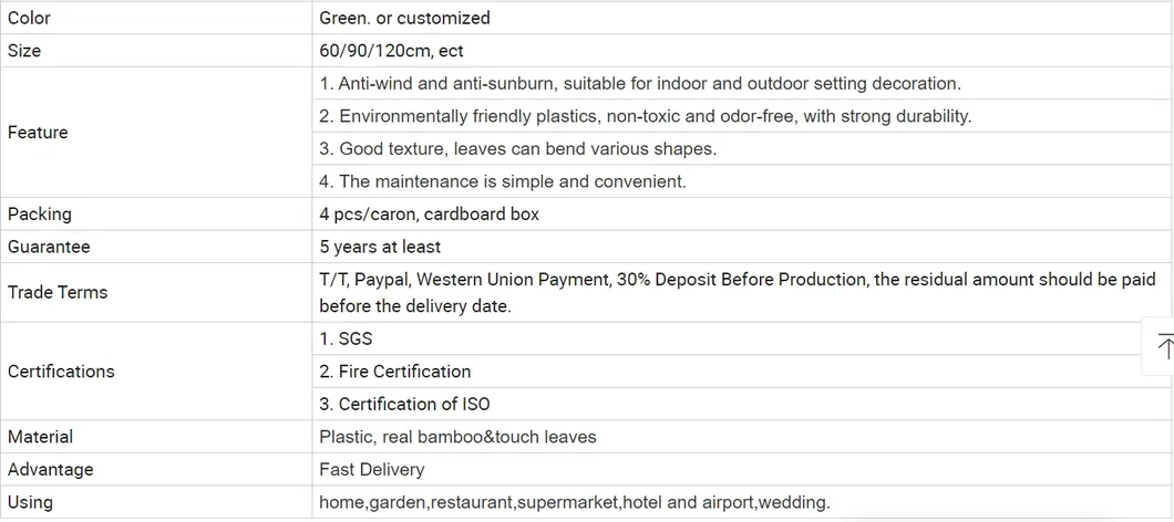 Artificial Lucky Bamboo Fence