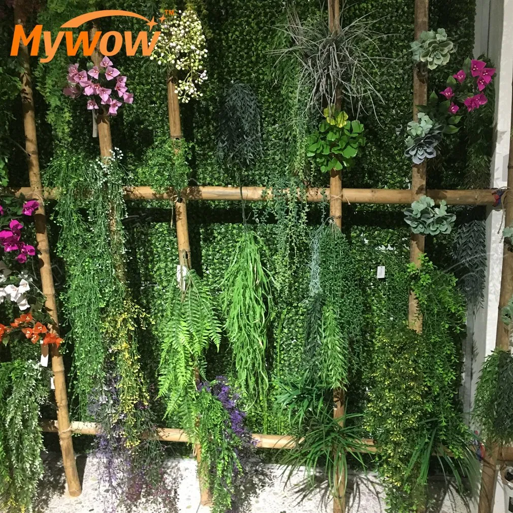 Landscaping Anti-UV Eco-Friendly Artificial Grass Panels Green Wall Hanging Synthetic Plants Artificial Plants