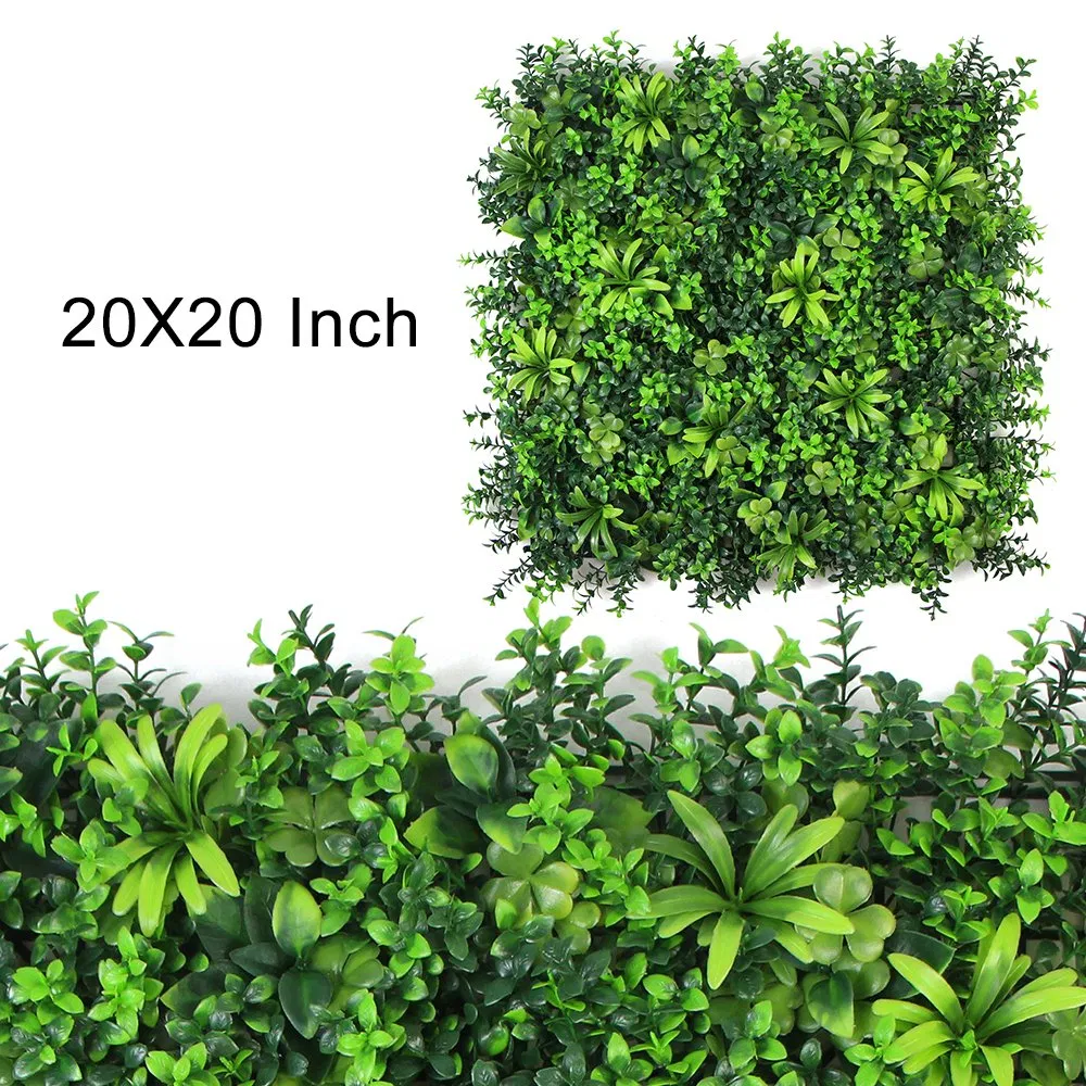 New Style Greenery Artificial Boxwood Grass Panel Hedge Wall Mats for Wall Decoration