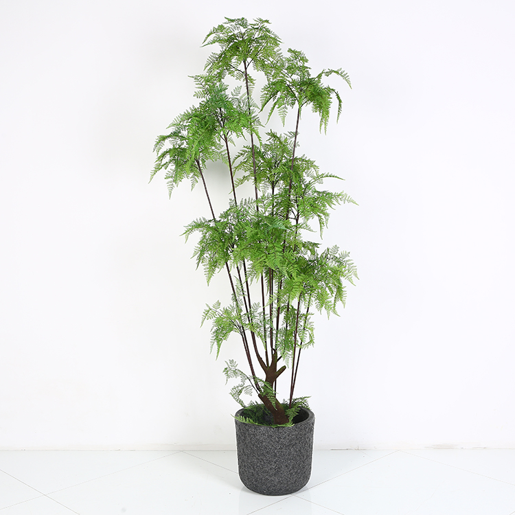 Indoor Decoration Ornamental Fake Fern Tree Nordic Bonsai Plants Artificial Fern Tree