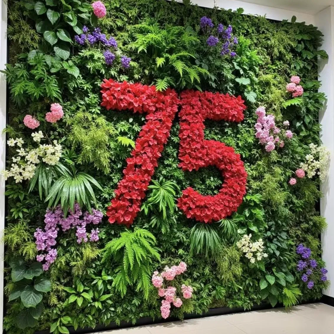 Garden Decor 3D Fake Boxwood Hedge Vertical Grass Wall Plants Backdrop UV Protected Green Artificial Grass