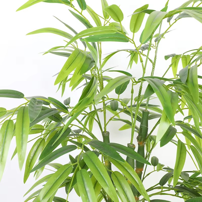 1.4m/4FT 1.1m/3FT High Quality Faux Greenery Simulation Green Plant Buddha Belly Bamboo for Home Office Decoration