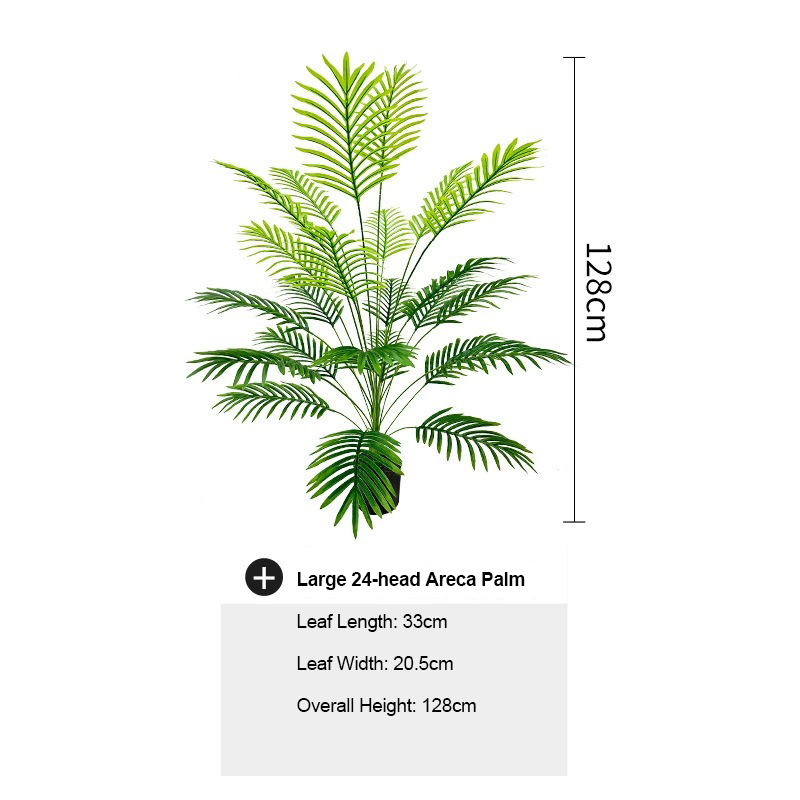 48cm-153cm Evergreen Faux Plant Bonsai Artificial Areca Palm Tree for Home Decoration