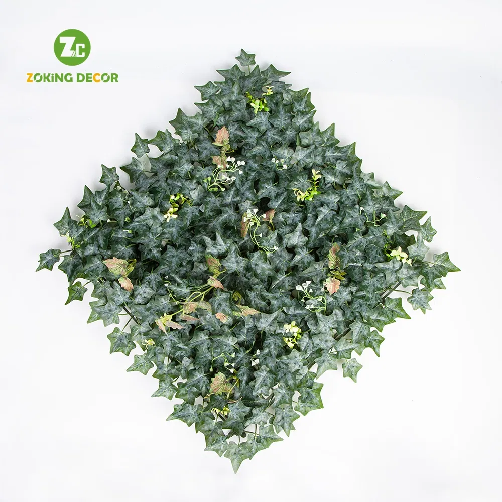 Artificial Plastic Creeper Boxwood Hedge Moss Grass Indoor Plant Vertical Panels Leaves Green Wall System for Decoration
