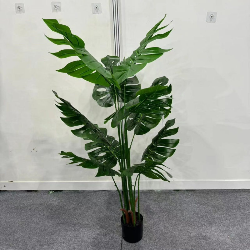 Large Artificial Banana Tree Leaves Artificial Indoor Plants with Pot