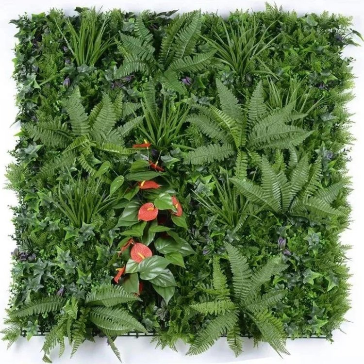 UV Protected Outdoor Garden Green Plants Panels Vertical Garden Artificial Grass Wall