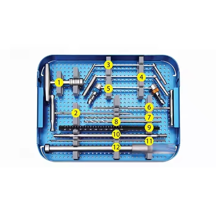 CE &amp; ISO Bone Surgery Dhs &amp; Dcs Plates Instrument Kit Trauma Surgical Locking Plate Orthopedic Implants Instruments Sets
