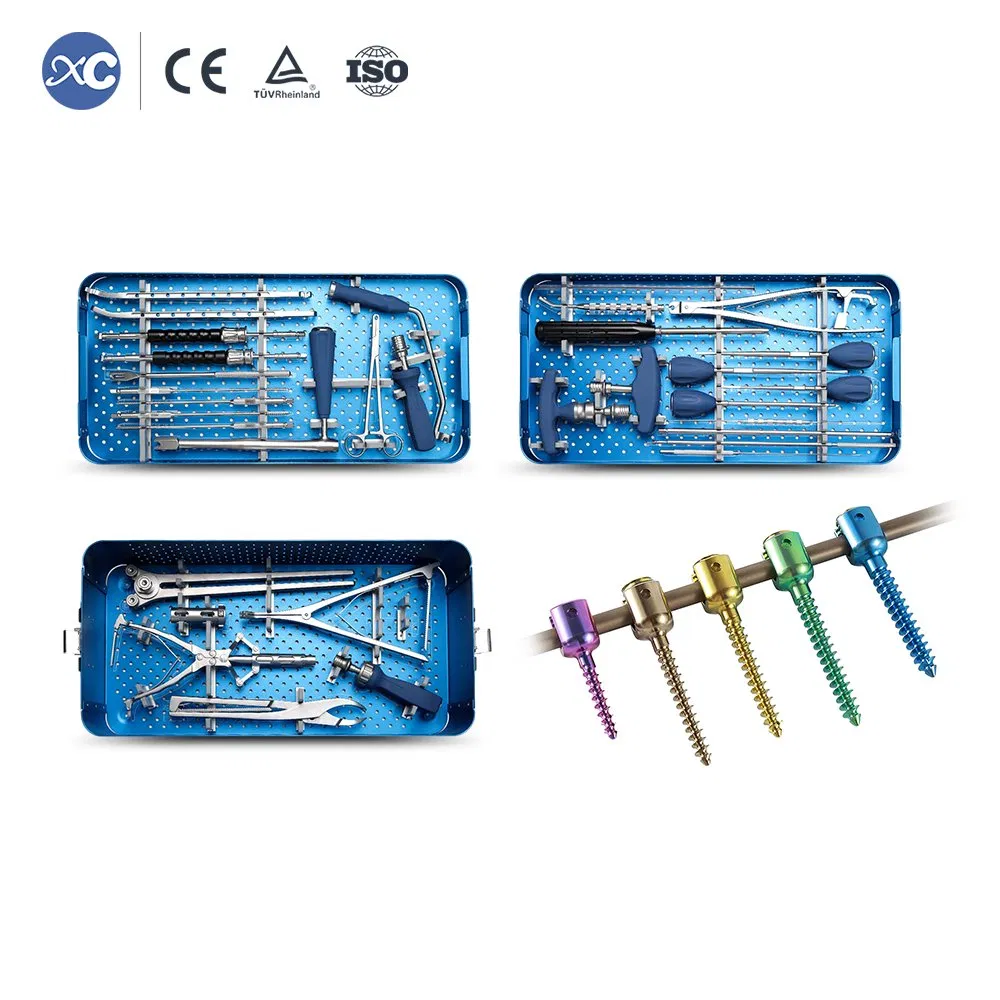 Orthopedic Bone Surgical Set 6.0mm Spinal Pedicle Screw System Instrument Set