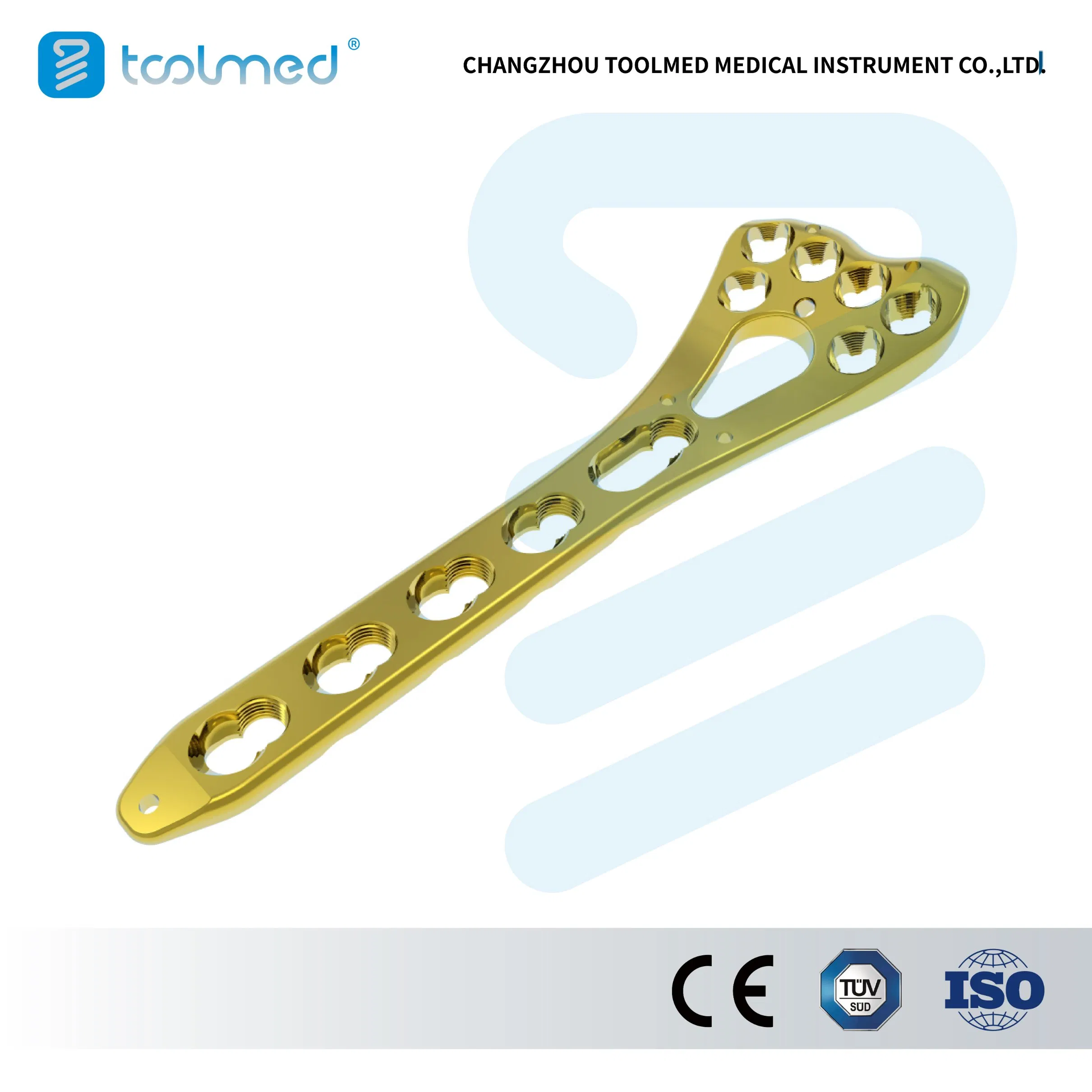 Multiax Variable Angle Two-Column Volar Distal Radius Locking Compression Bone Plate, Va LCP System, Titanium Orthopedic Surgical Implant for Trauma Surgery