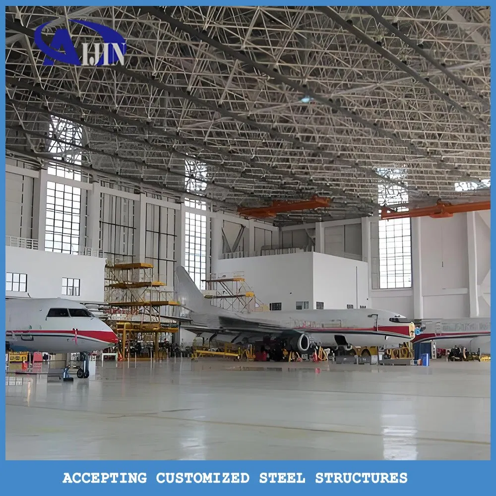 Q355 Steel Grade Aircraft Storage Hangar, Colorbond Cladding Prefab Maintenance Facility