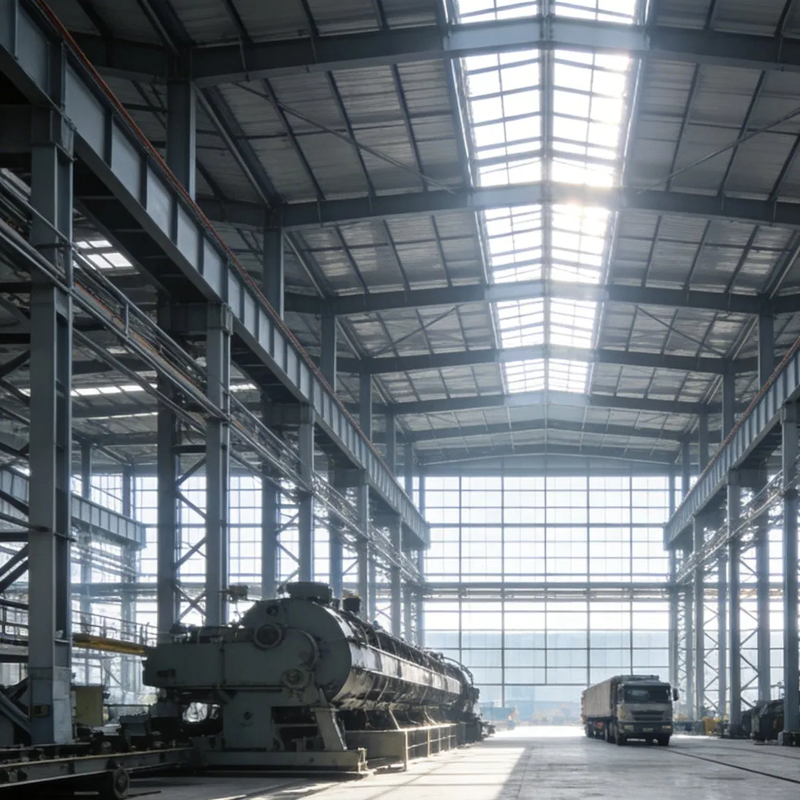 Design and Detailing Steel Structure Workshop for Efficient Warehouse Building