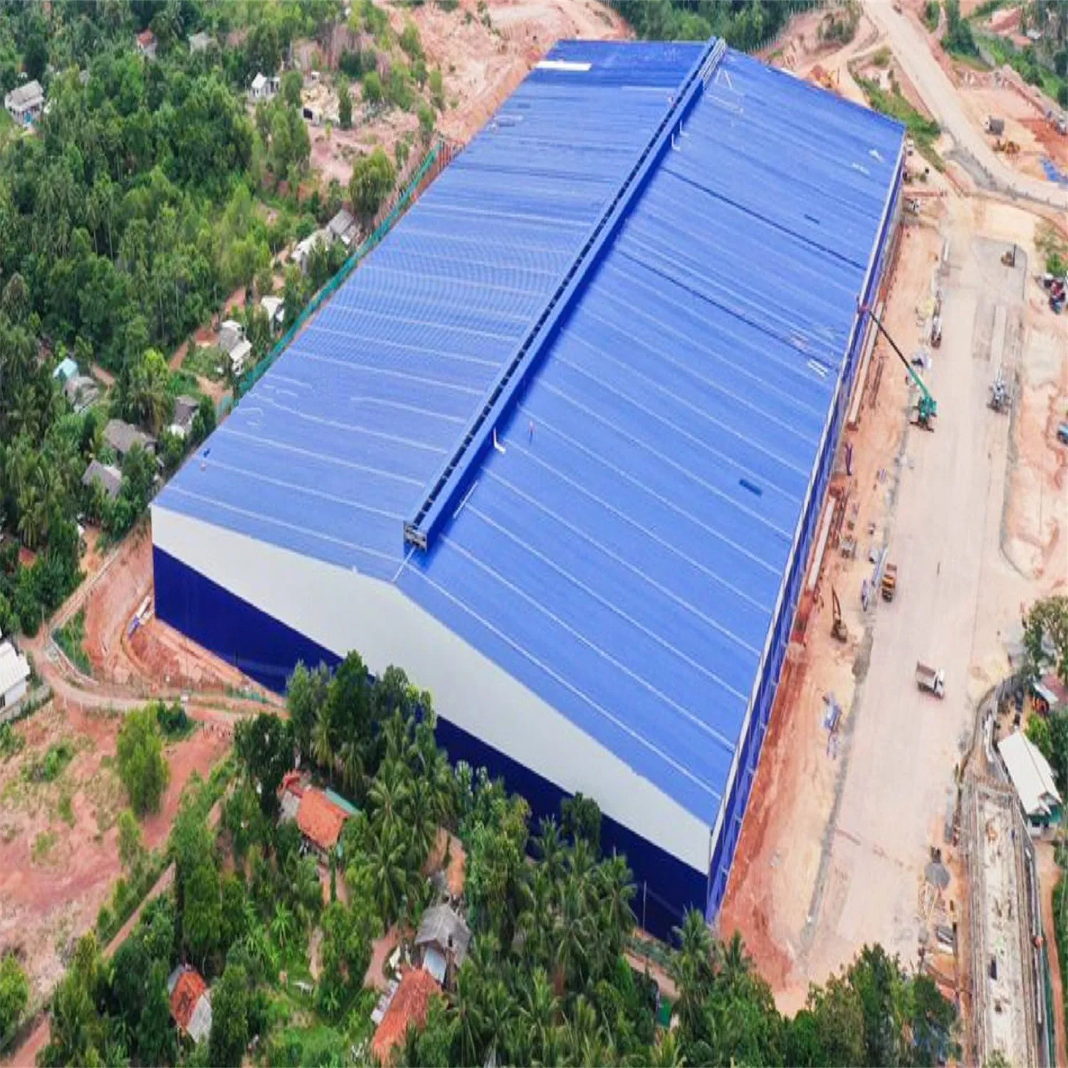 Prefab Industrial Building Steel Structure Workshop Processing Plant with Crane